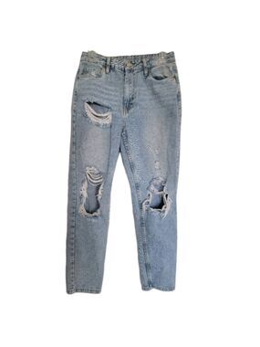 Aero Premium Air High Rise Destroyed Mom Jean Aeropostale